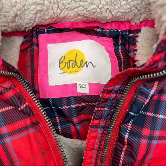 Mini Boden plaid winter jacket - Picture 4 of 9